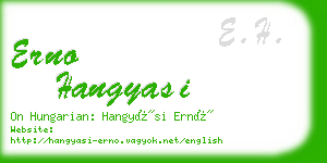 erno hangyasi business card